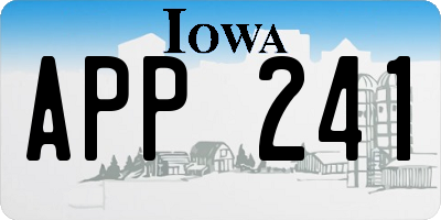 IA license plate APP241