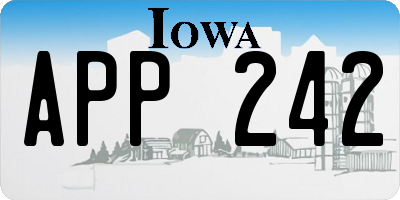 IA license plate APP242