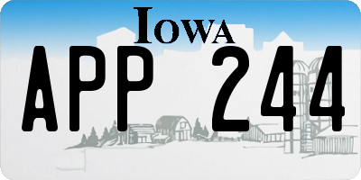 IA license plate APP244