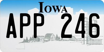 IA license plate APP246