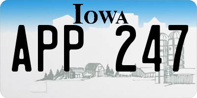 IA license plate APP247