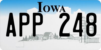 IA license plate APP248