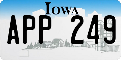 IA license plate APP249
