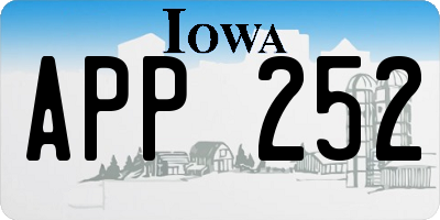 IA license plate APP252