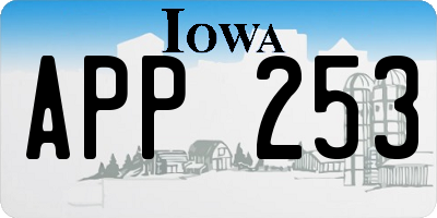 IA license plate APP253