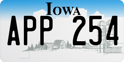 IA license plate APP254