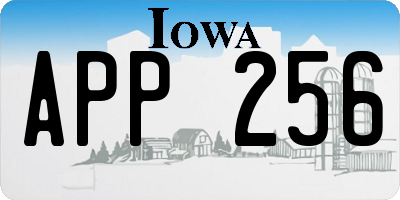 IA license plate APP256