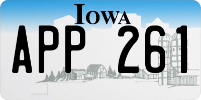 IA license plate APP261