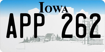 IA license plate APP262