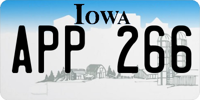 IA license plate APP266