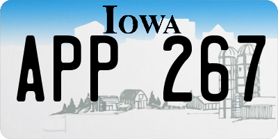 IA license plate APP267