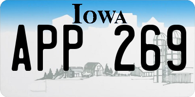 IA license plate APP269