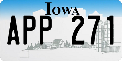 IA license plate APP271