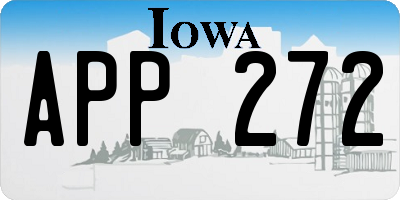 IA license plate APP272