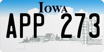 IA license plate APP273