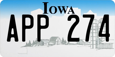 IA license plate APP274