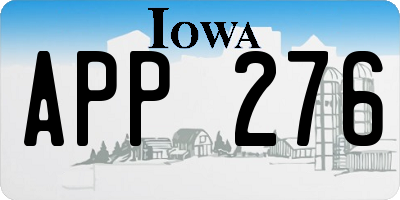 IA license plate APP276