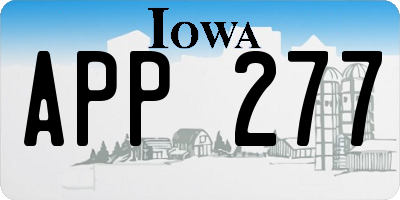 IA license plate APP277