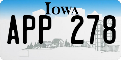 IA license plate APP278
