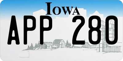 IA license plate APP280