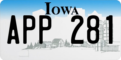 IA license plate APP281