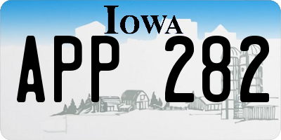 IA license plate APP282