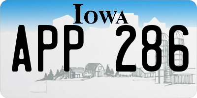 IA license plate APP286