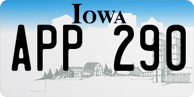 IA license plate APP290