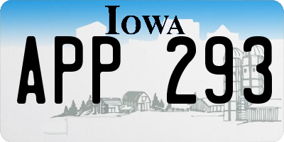 IA license plate APP293