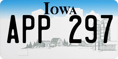 IA license plate APP297