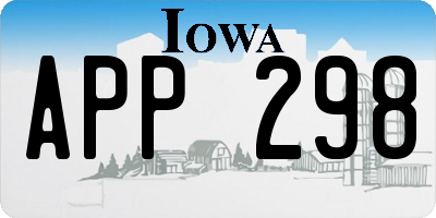 IA license plate APP298