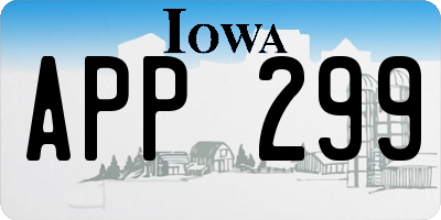 IA license plate APP299