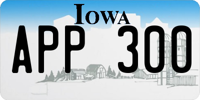IA license plate APP300
