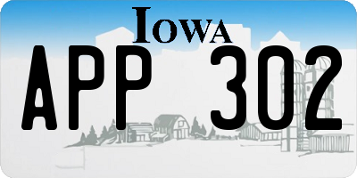 IA license plate APP302