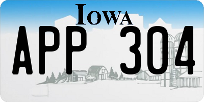IA license plate APP304