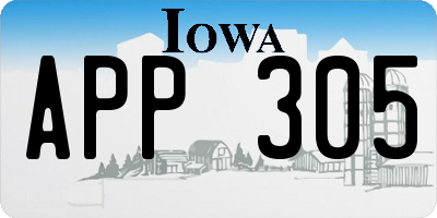 IA license plate APP305