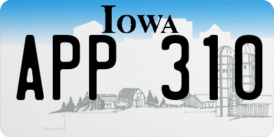 IA license plate APP310