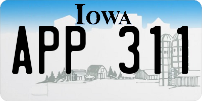IA license plate APP311