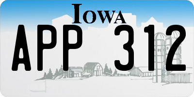 IA license plate APP312