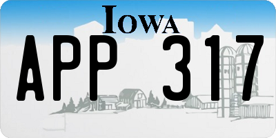 IA license plate APP317