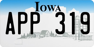 IA license plate APP319