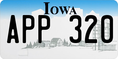IA license plate APP320