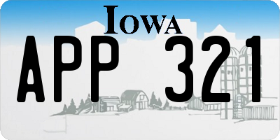 IA license plate APP321