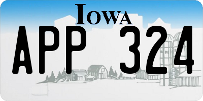 IA license plate APP324