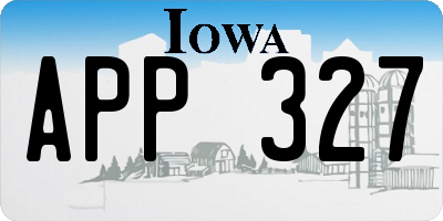IA license plate APP327