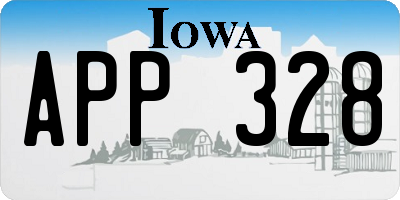 IA license plate APP328