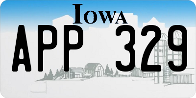 IA license plate APP329