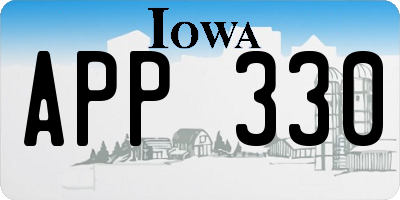 IA license plate APP330