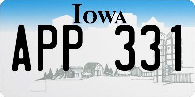 IA license plate APP331