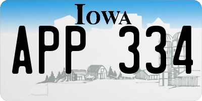 IA license plate APP334